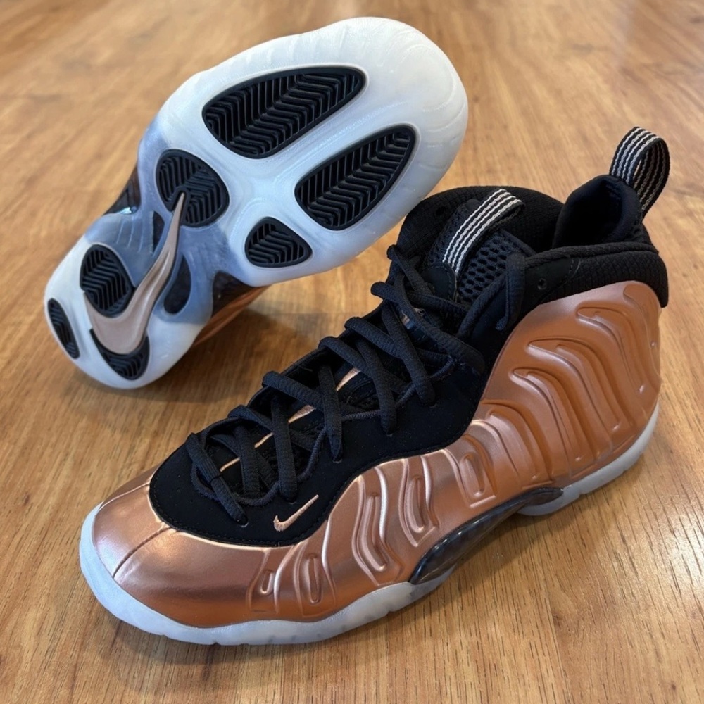 Nike Little Posite One Metallic Copper/Black FZ0990-800 GS Boys Size 5.5 Youth